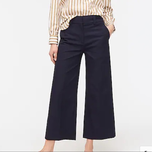 Jcrew Cropped Wide Leg Pant Chino Aj44 